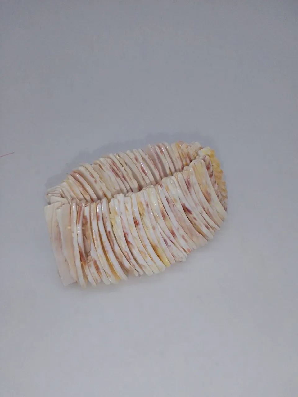 Pulseira Madrepérola Conchas Fatiadas Natural Semi-nova