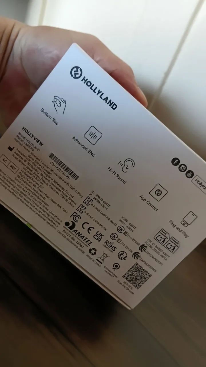 Microfone Hollyland Lark M2 Duo Usb-c Sem Fio Preto - Foto 5