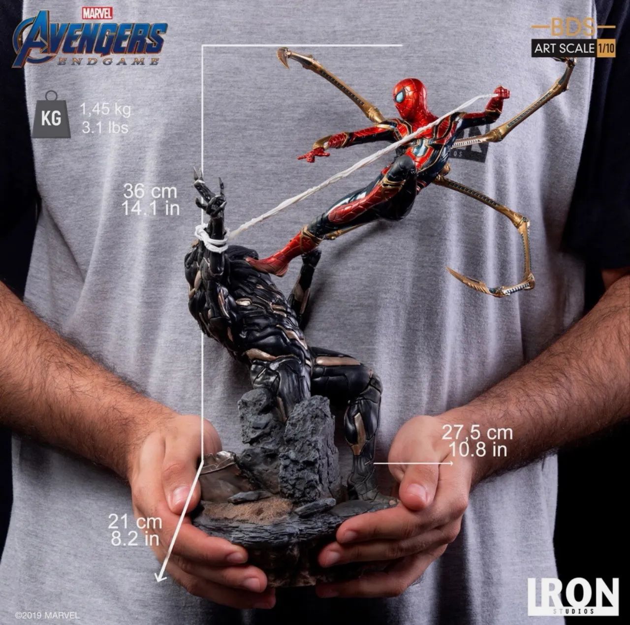 Iron Studios Iron Spider Vs Outrider Avengers Endgame 1/10