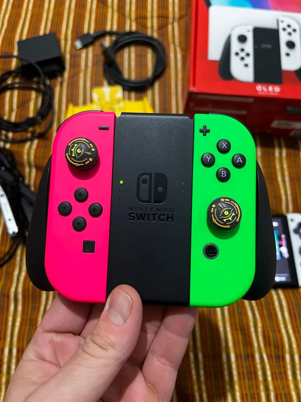Nintendo Switch OLED + Super Mario Wonder + Acessórios - Foto 4