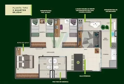PLANTA 60m²