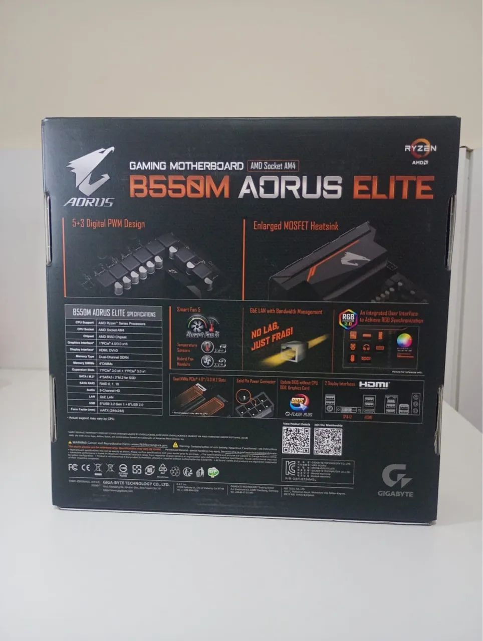 Placa Mãe Gigabyte B550 Aorus Elite - AM4 (nova) - Foto 3