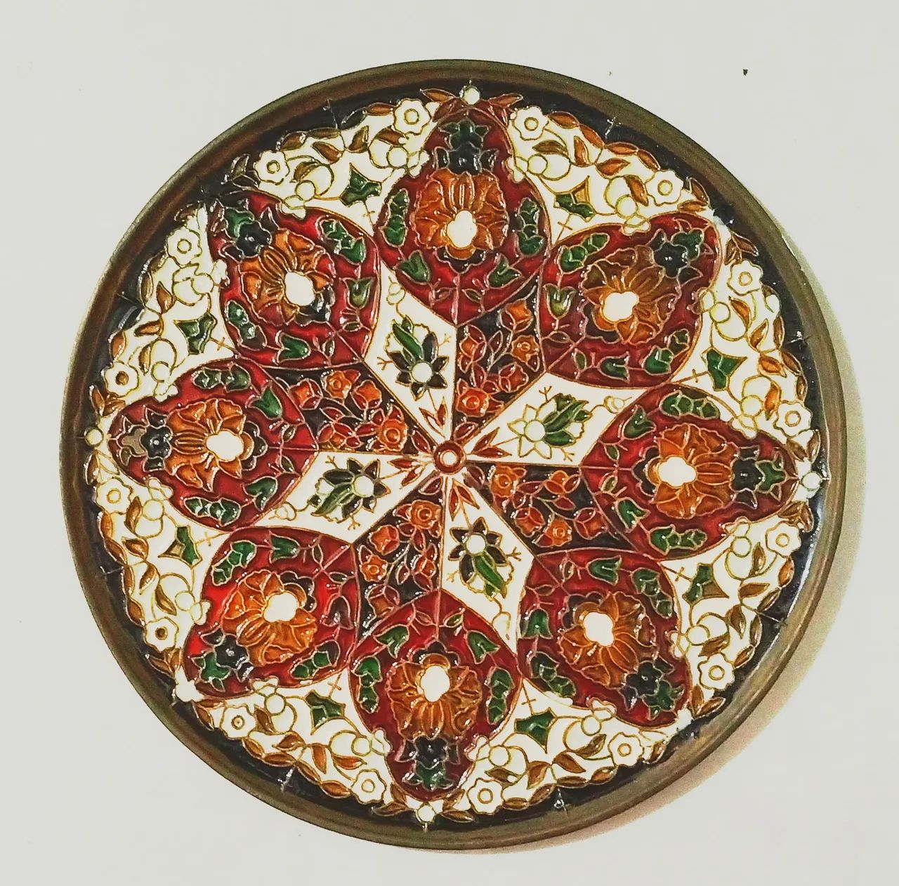 Antigo prato quadro italiano em bronze.  - Foto 3