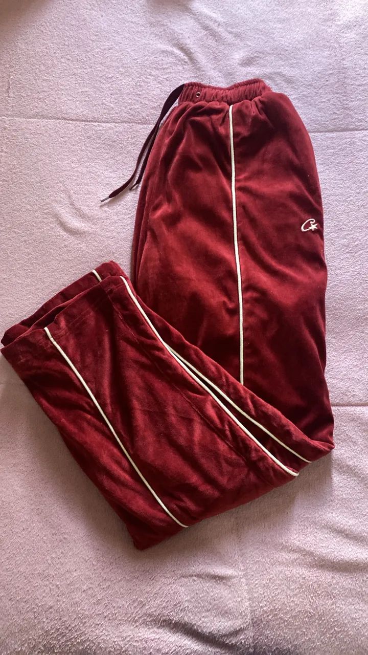 Conjunto Corteiz veludo vermelho  - Foto 2