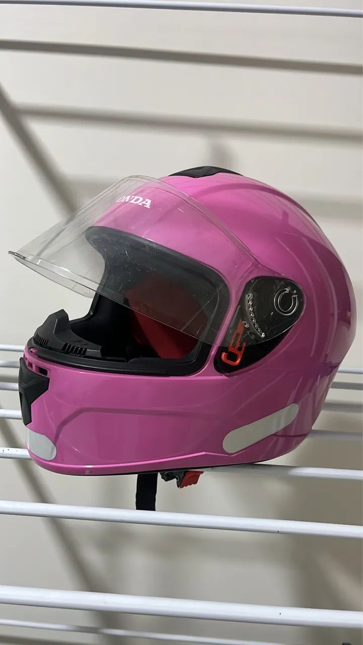Capacete rosa da Honda  - Foto 2