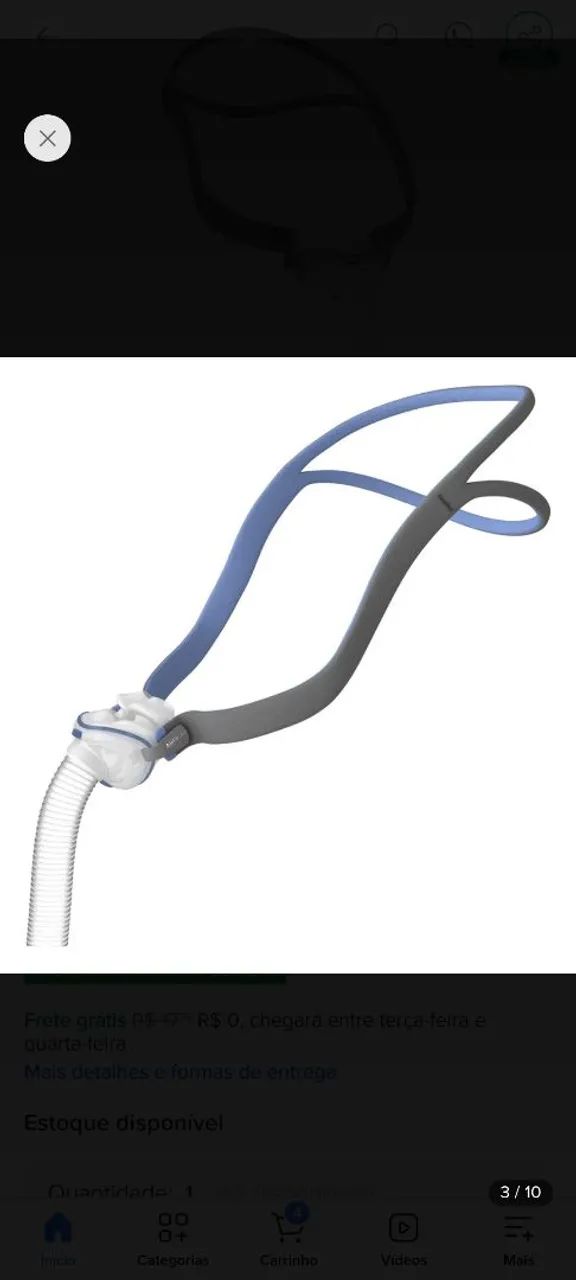 Máscara Nasal AirFit P10 para CPAP - Leve, Silenciosa e Confortável | Nova - Foto 2