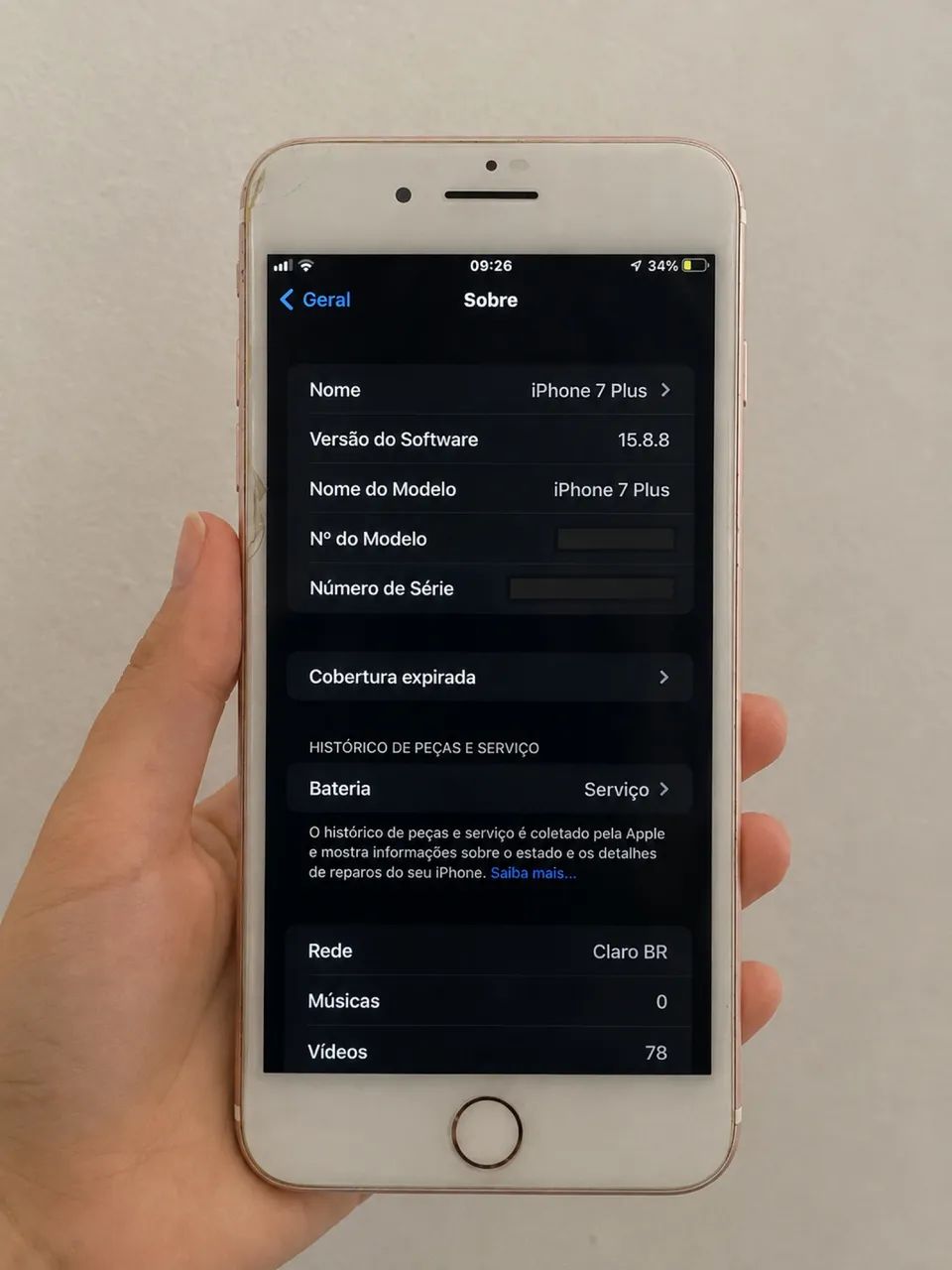 ? iPhone 7 Plus 128GB Rose Gold ? Funcionando Tudo - Foto 4