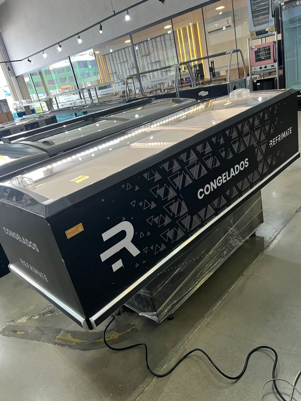 Ilha para congelados 2M dupla função com LED 