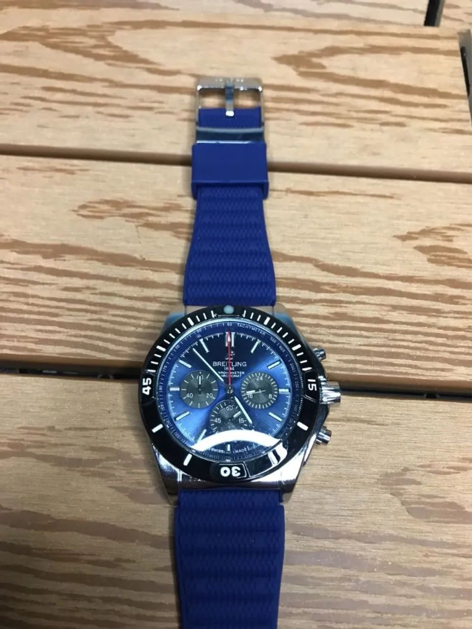 relógio breitling azul