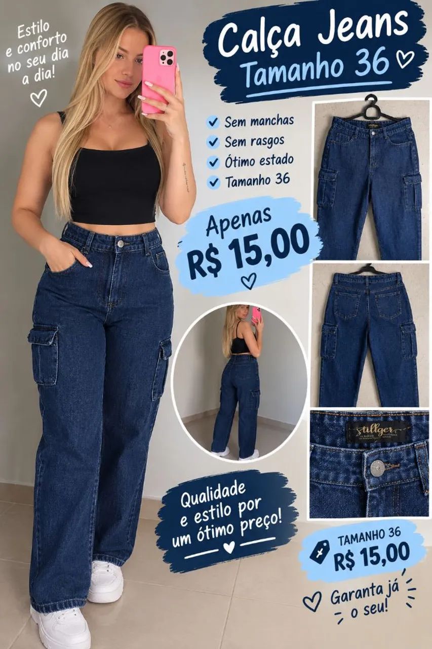 Calça jeans feminina 
