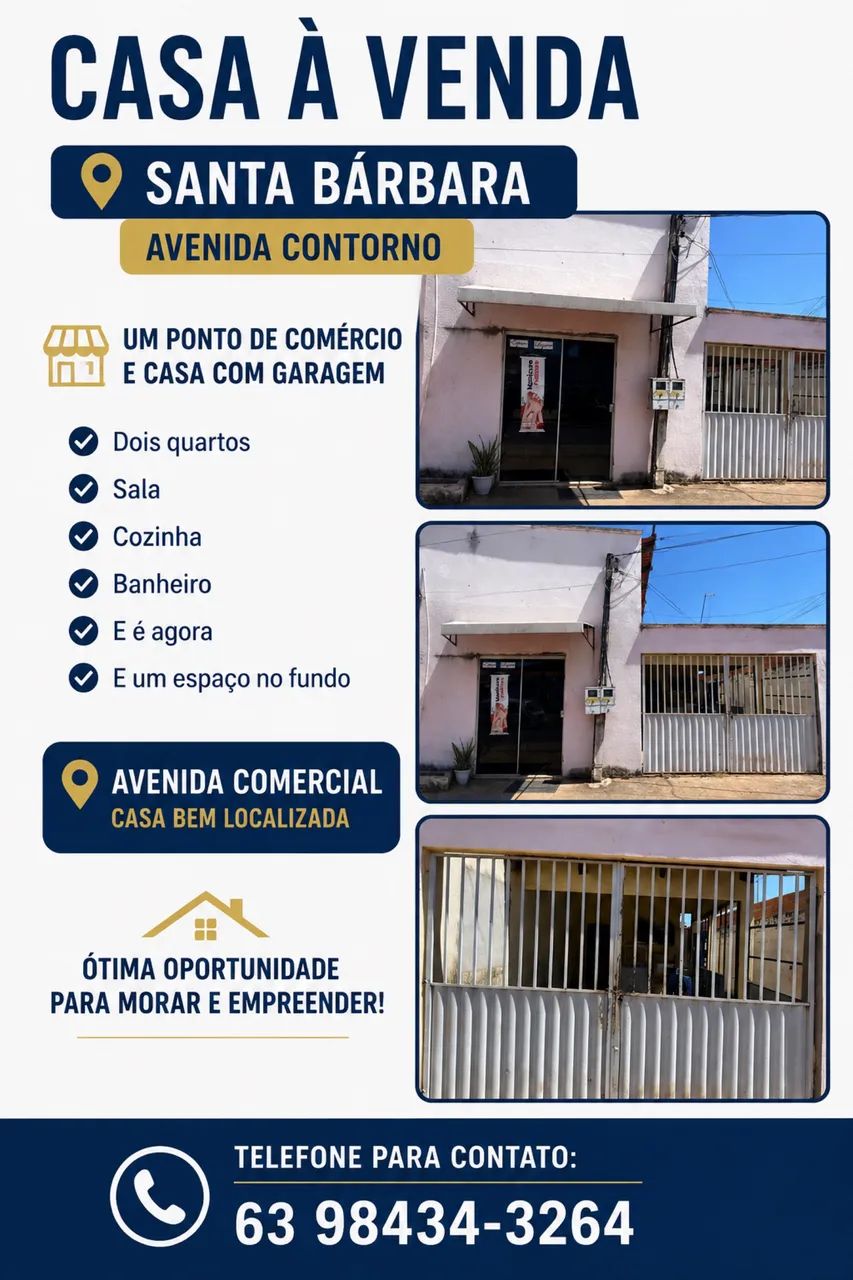 Vendo Uma casa com o Ponto comercial