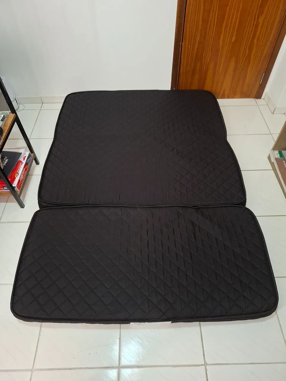 Puff Cama Dobrável 3 em 1 Preto - Foto 2