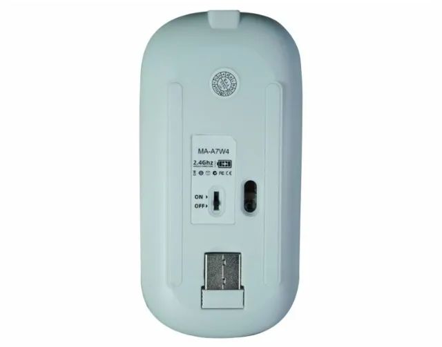 Mouse Sem Fio Recarregável Branco Kmex Ma-a7w4 *ENTREGA GRÁTIS* - Foto 3
