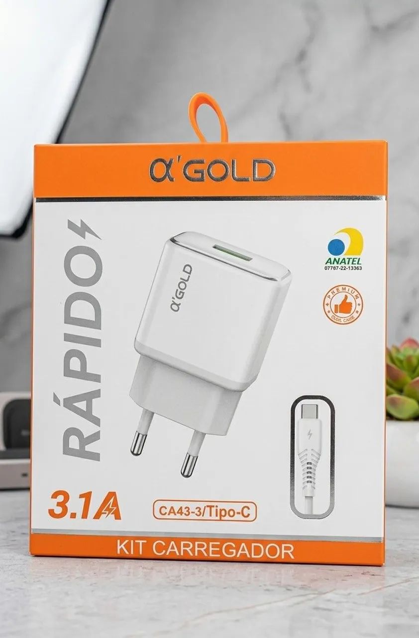 Carregador Rápido Tipo- C A'GOLD 