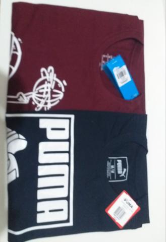 Kit 2 Peças Camiseta Masculina 100% Algodão Top Tamanho M