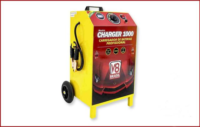 Carregador de Baterias 100A 12/24v Bivolt Charger 1000 V8 Brasil