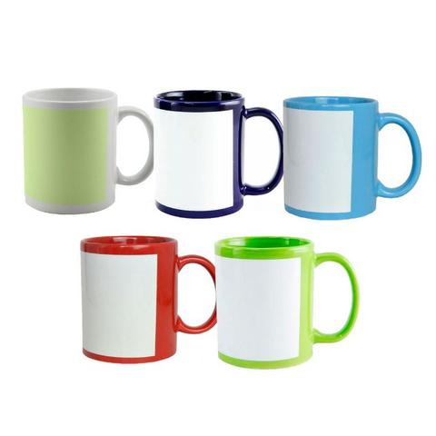 Caneca de Cerâmica com Tarja Branca