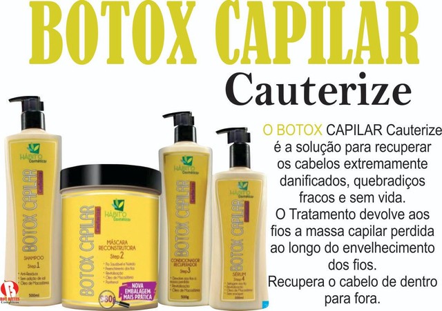 Reconstrução Capilar Cauterização Carga de Queratina Hábito  - Foto 2