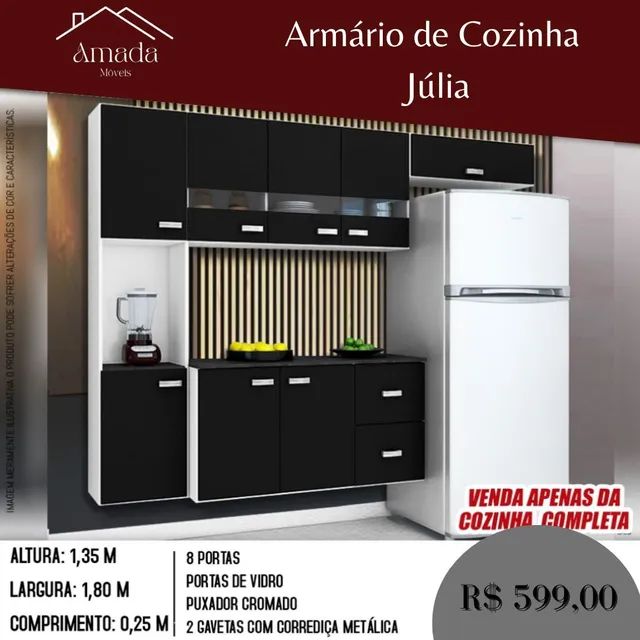  Lindo armário de cozinha a pronta entrega apenas 599,00