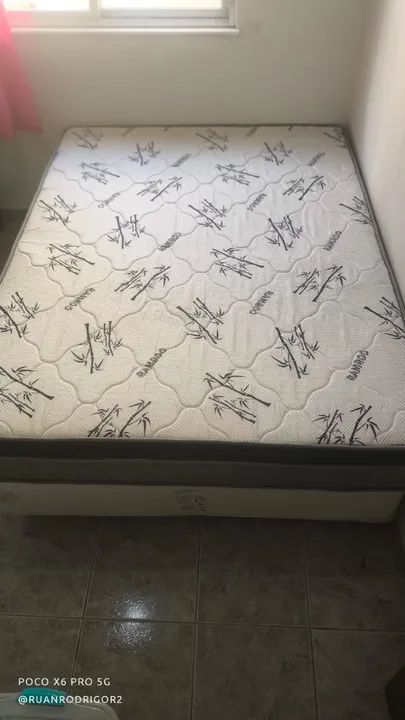 Cama BOX Casal (Base + Colchao)