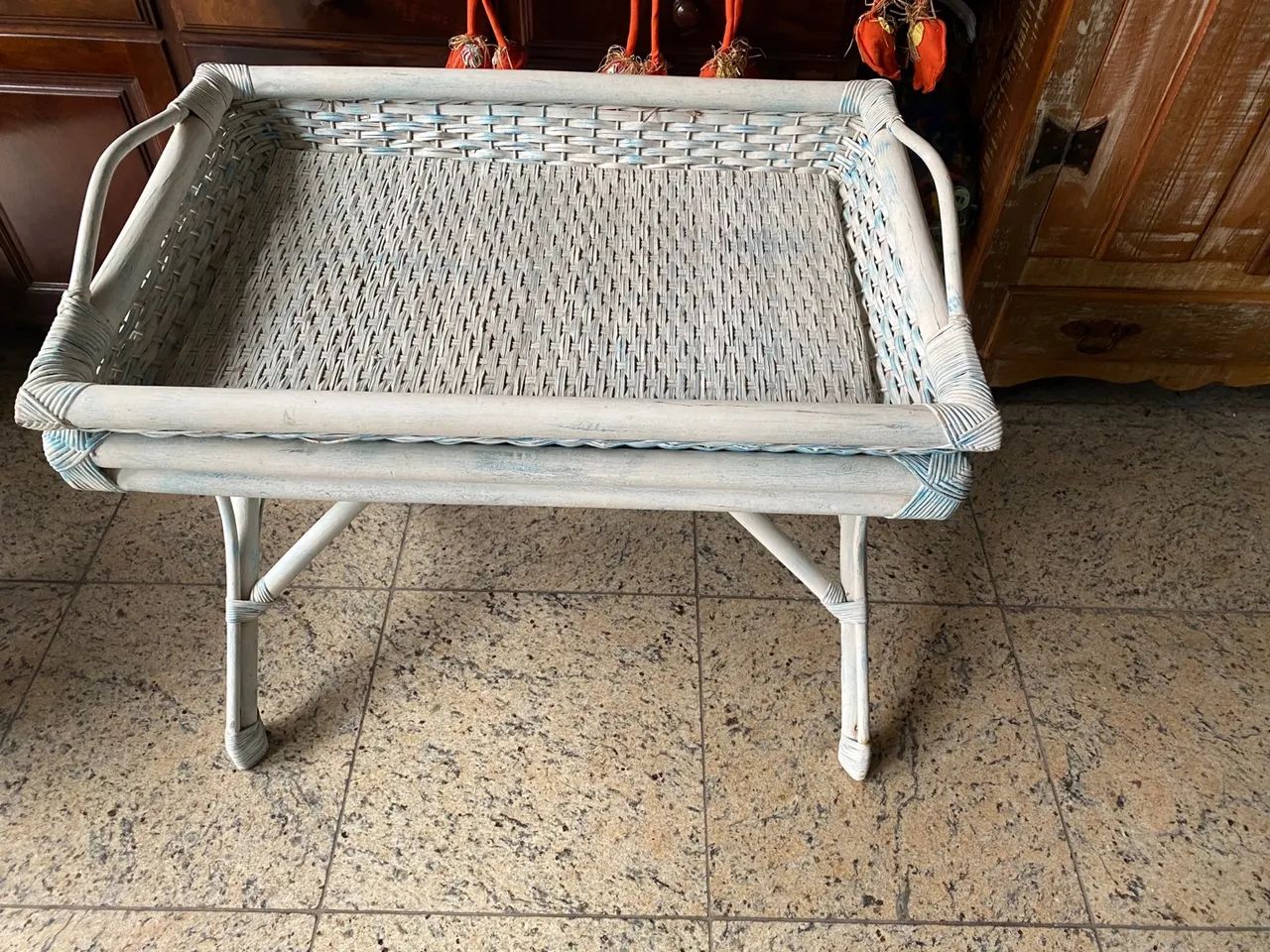 Berço de Moisés  em vime,  Branca - Foto 2
