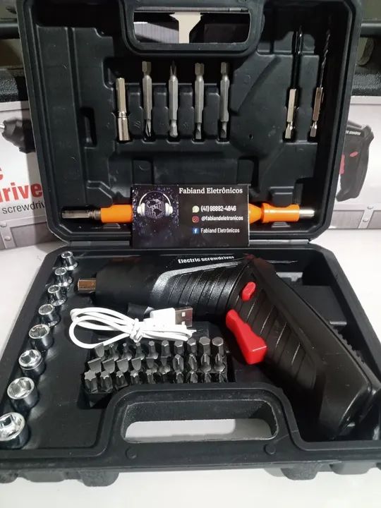 PARAFUSADEIRA BIVOLT COM MALETA E ACESSÓRIOS  - Foto 3