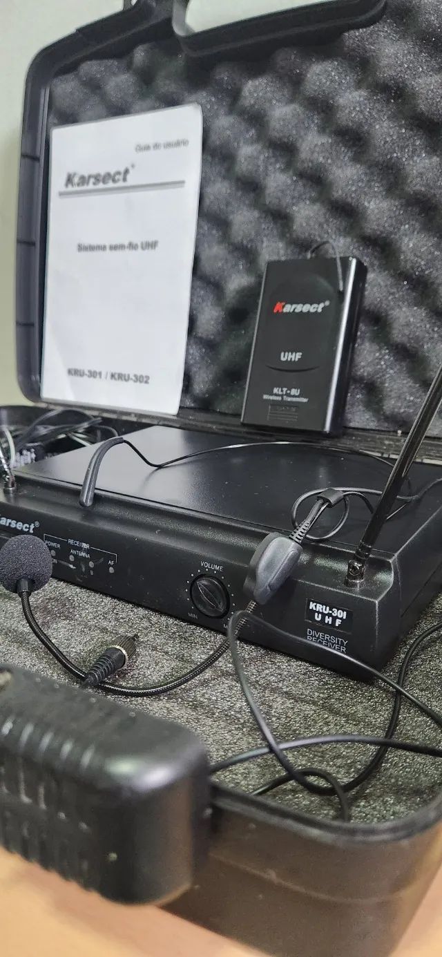 Microfone de cabeça sem fio