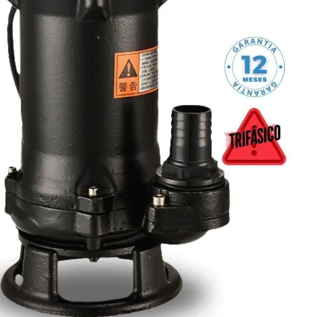 Bomba Submersível Trituradora 1.5CV 220V Trifásica - Lepono WQ12-10-1.1C - Foto 2