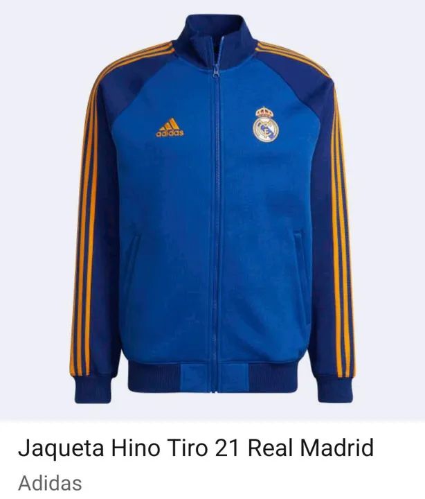 Jaqueta Hino Tiro 21 Real Madrid Adidas ORIGINAL Roupas
