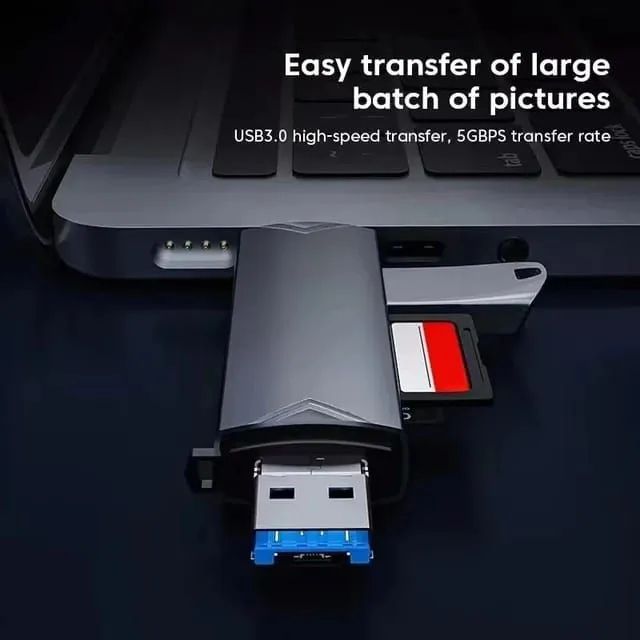 Leitor de cartão 6 em 1, Tipo C, USB, Micro USB - Foto 5