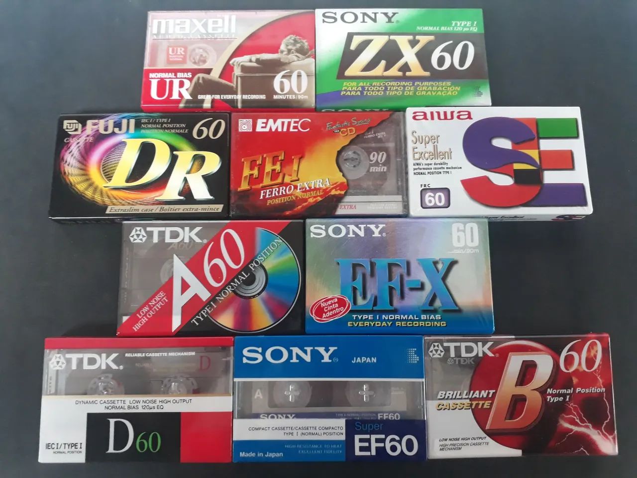 Fita k7 10 unidades virgens