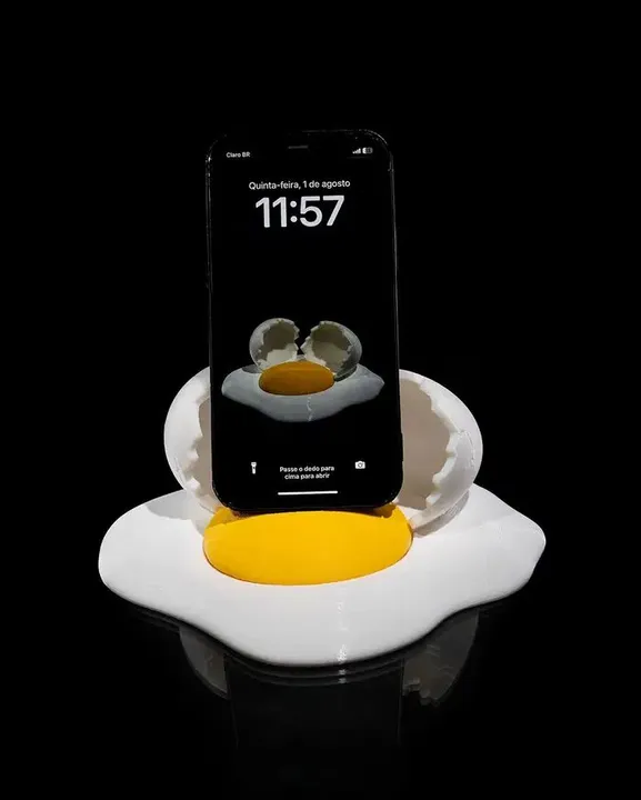 Suporte para celular- Ovo quebrado