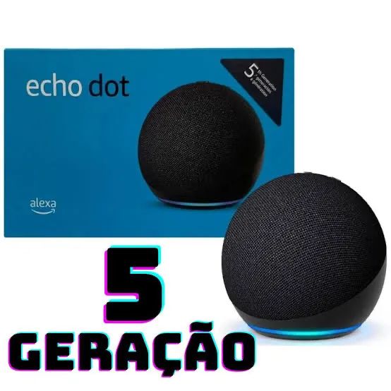 Alexa Echo Dot 5 - Disponível nas cores preto e Branco