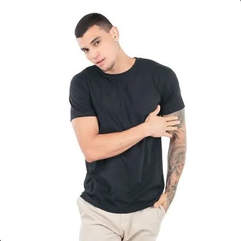 Camiseta masculina 100% algodão fio 30.1
