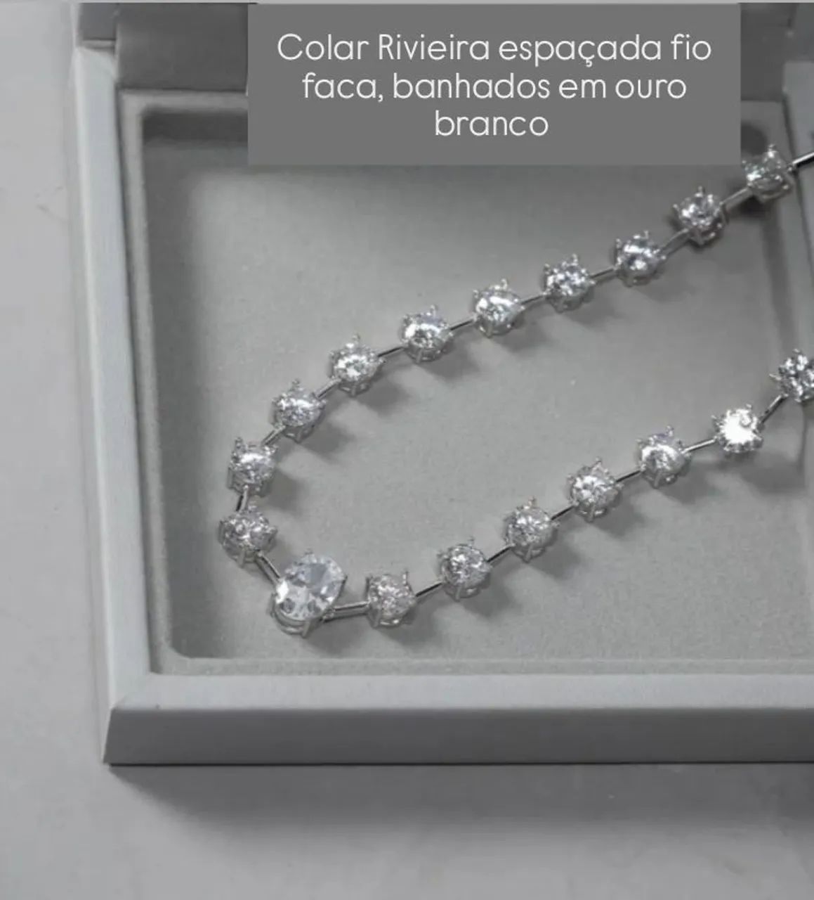 Kit Riviera Coração Swarovski Banho Ouro 18k - Foto 4
