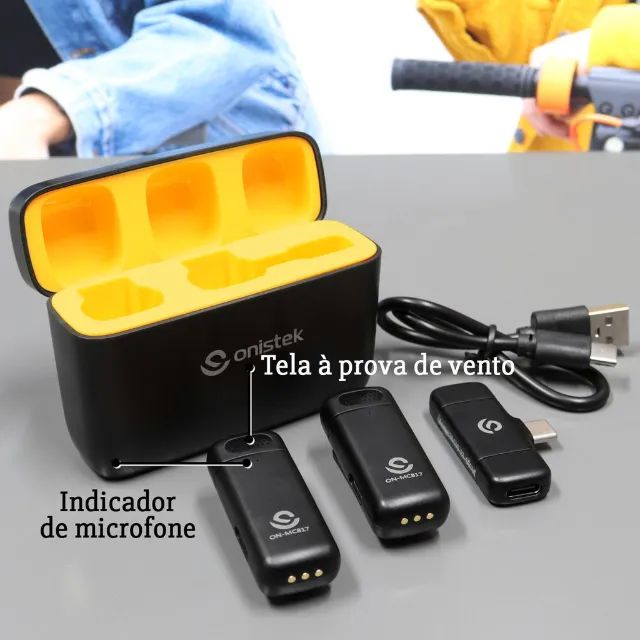 Microfone De Lapela Duplo - Onistek - Foto 5