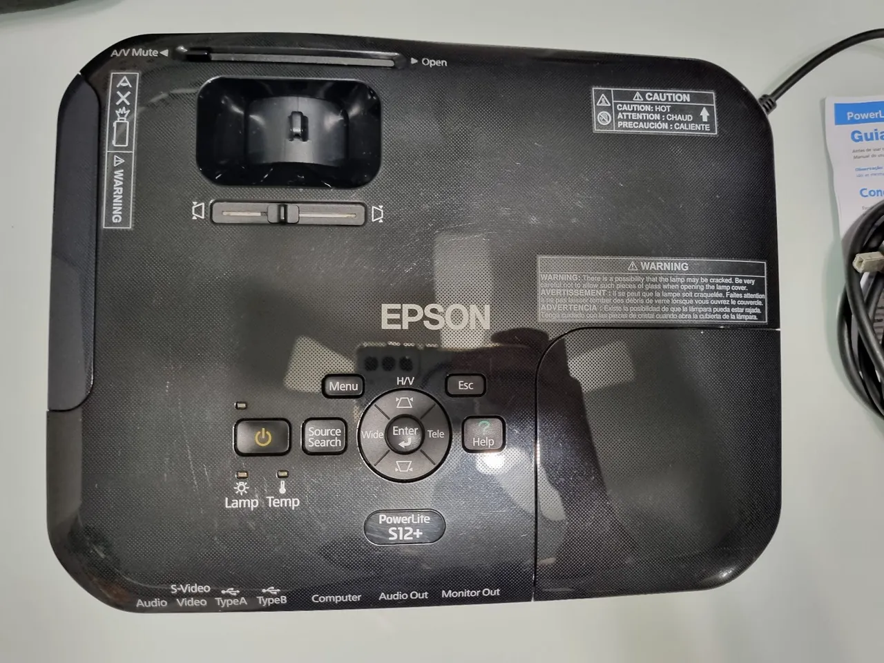 Projetor Epson PowerLite S12+ H430A 2800 Lumens Perfeito Estado