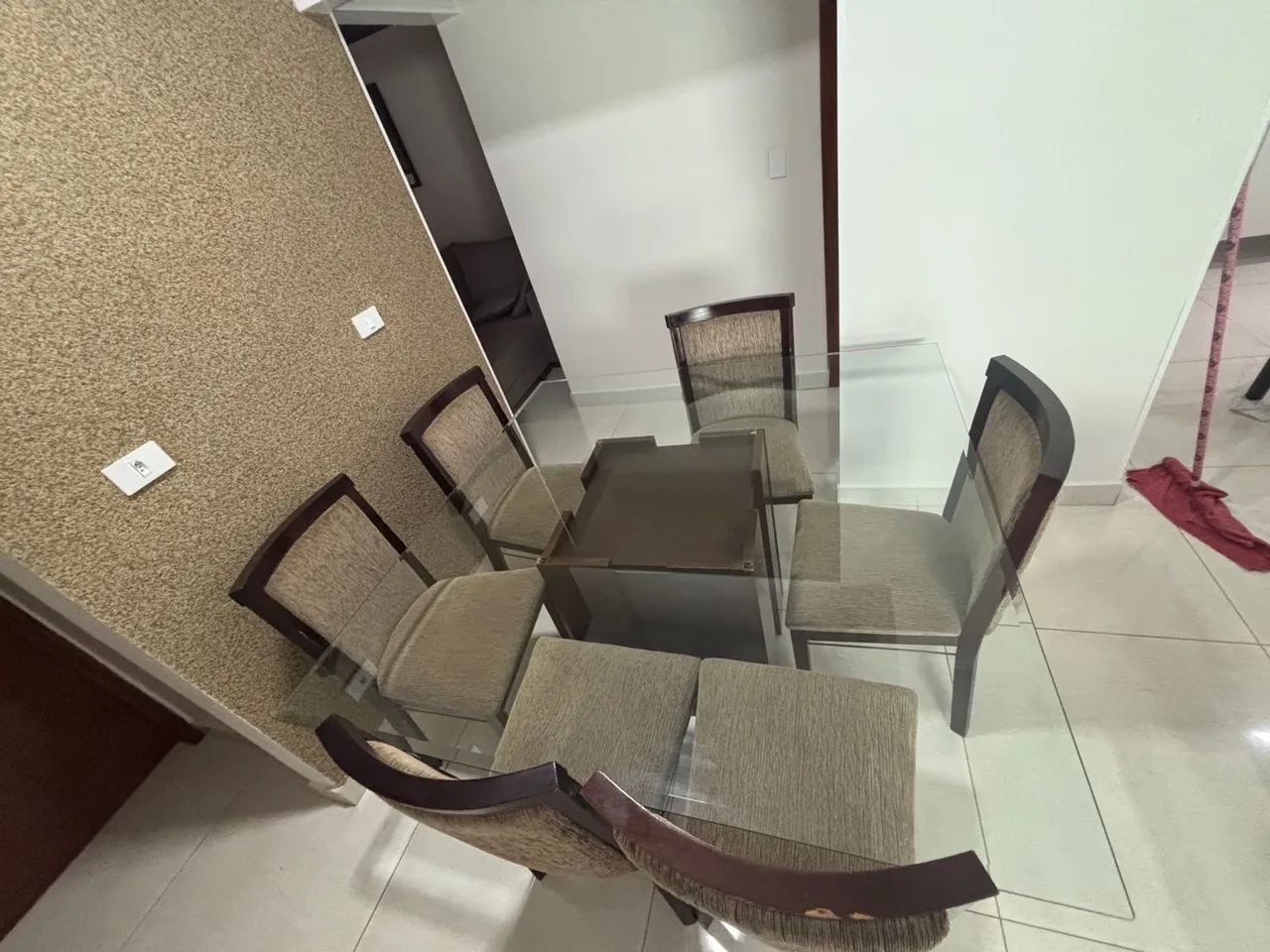 Mesa de Jantar de Vidro com 7 Cadeiras - Foto 4