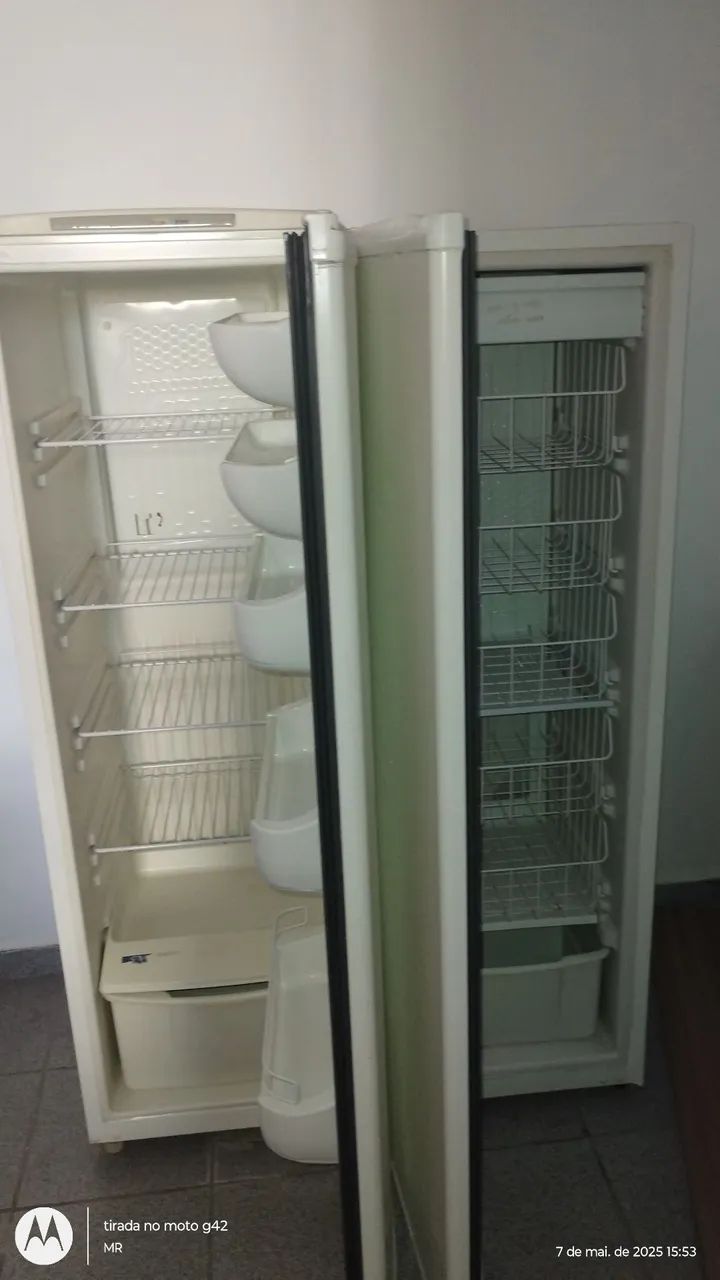 Duo  geladeira e  freezer Slim Consul 230 litros envelopados l - Foto 2