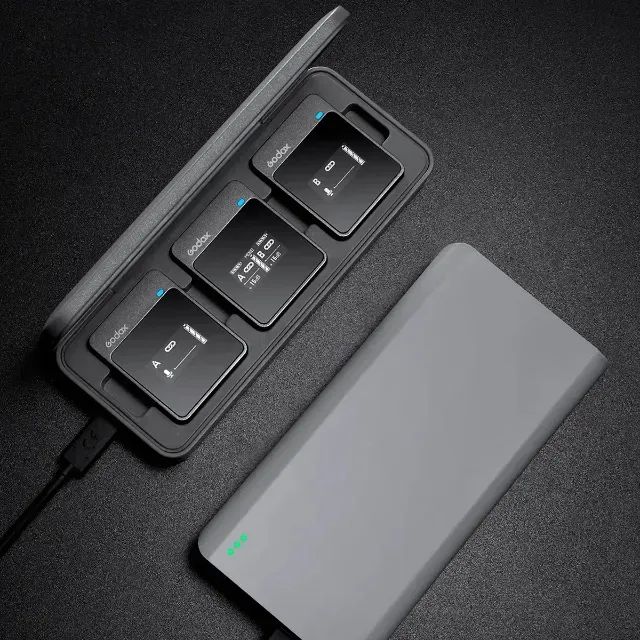 Microfone Portátil Sem Fio Godox Movelink M2 Cinza-escuro + Brinde  - Foto 3