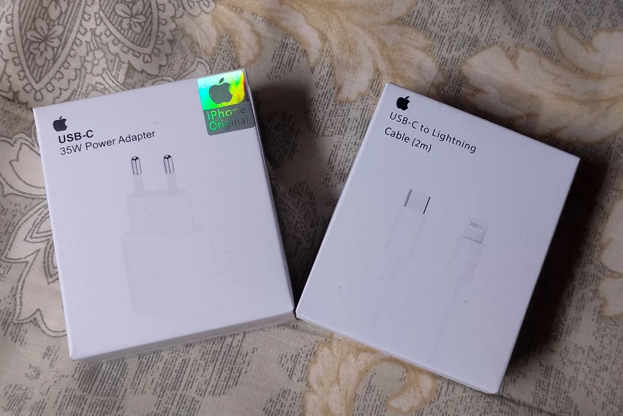 Carregador de iPhone 35w e Cabo Lightning 2 Metros