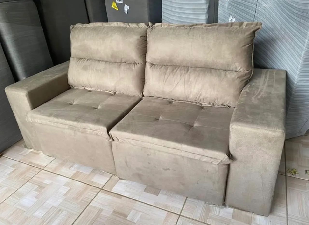 Sofá Retrátil e Reclinável 2.05m NOVO ( Direto da Fábrica ) - Foto 2