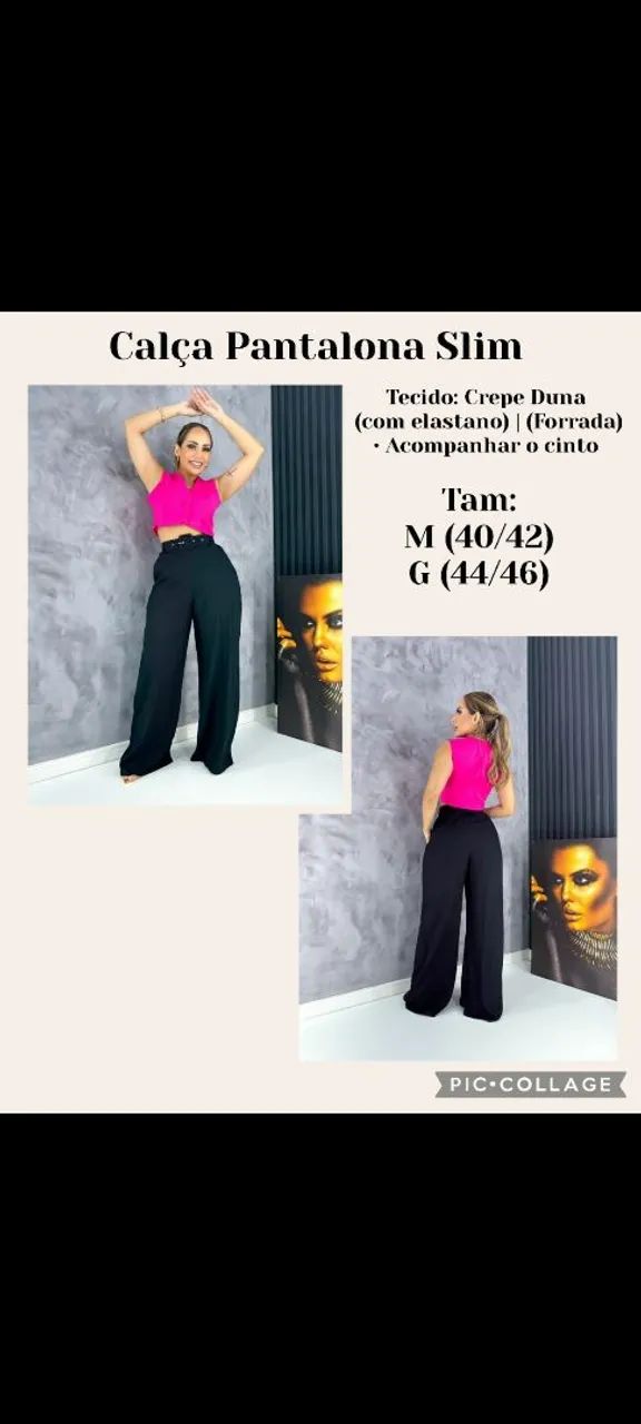 Calça pantalona slim  - Foto 2