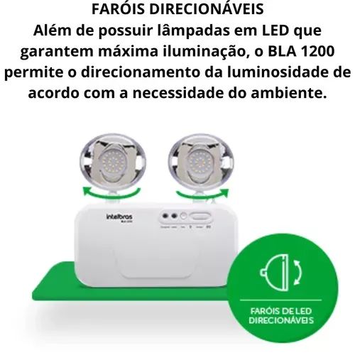 Bloco de Iluminação de Emergência Intelbras BLA 1200 - WZetta - Foto 4