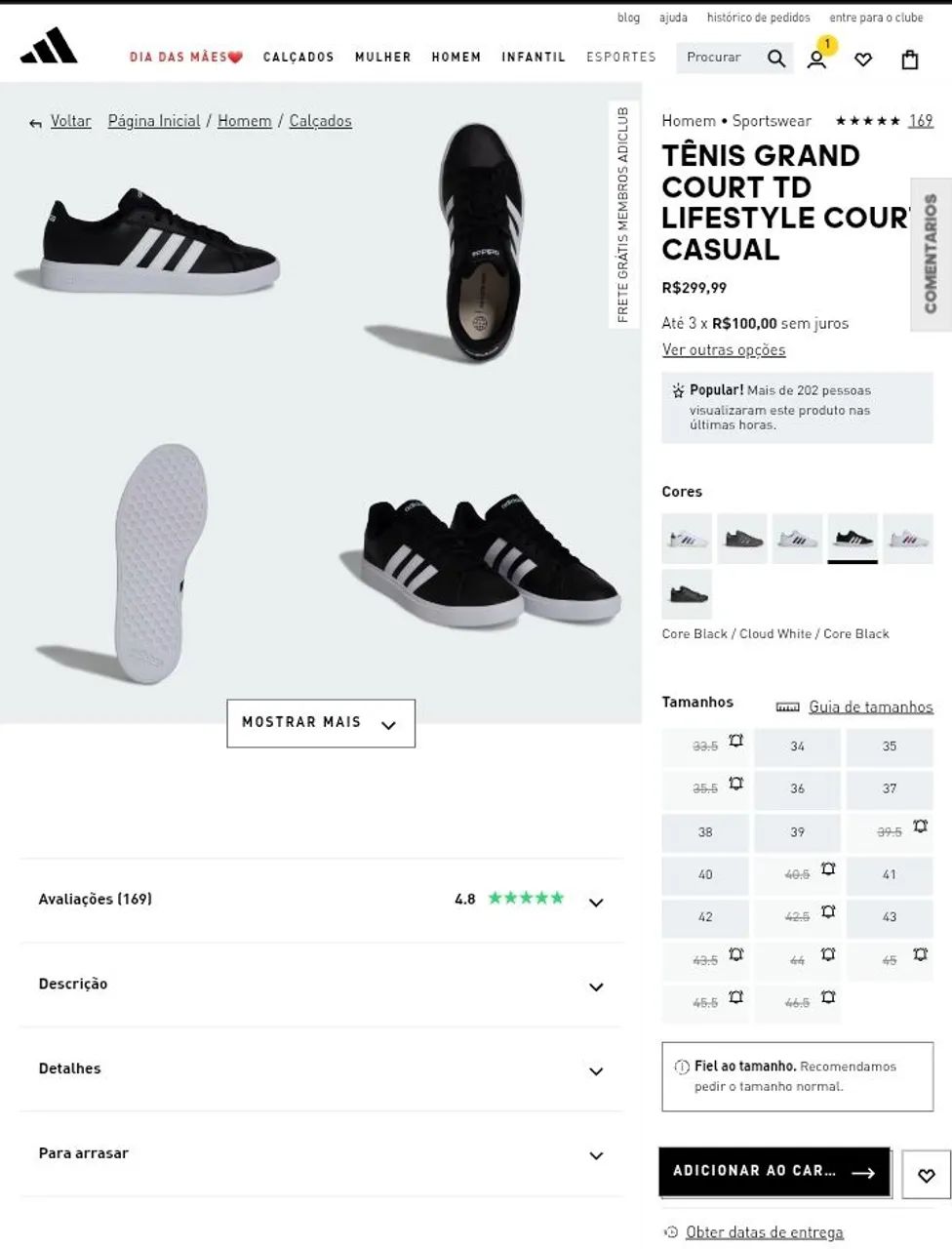 Tenis Original Adidas Grand Court TD Lifestyle - Foto 5