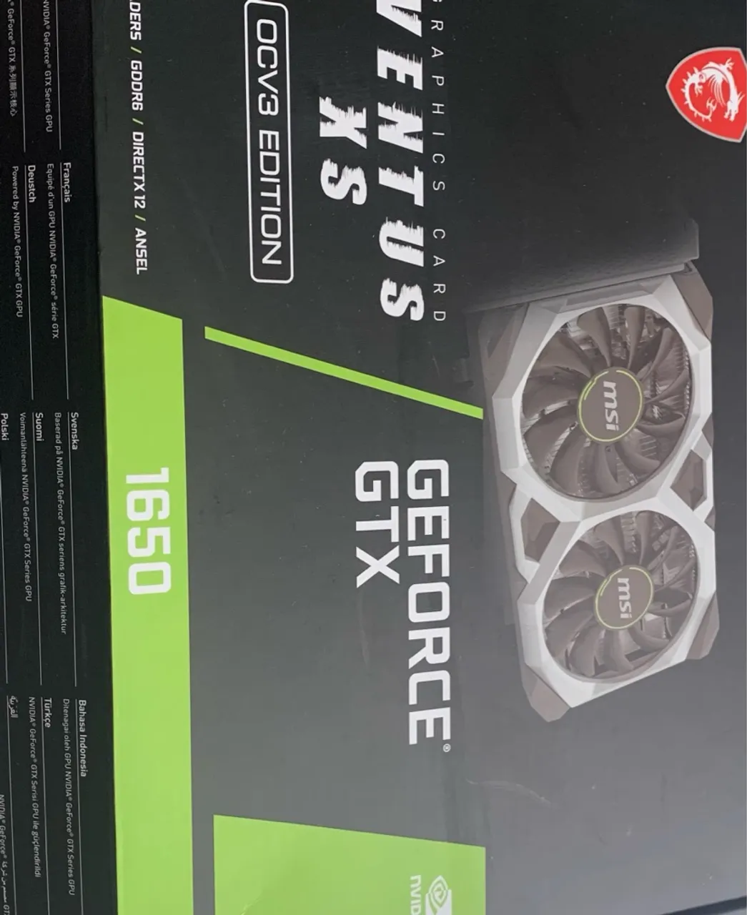 Placa de Vídeo MSI GeForce GTX 1650 4GB