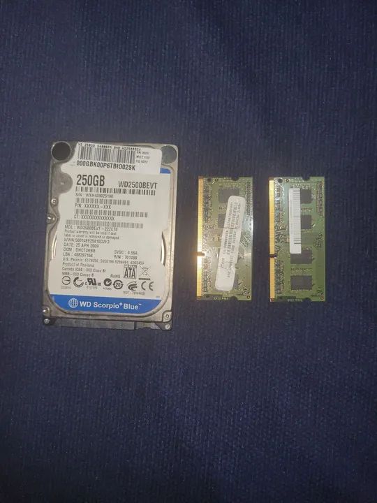 HDD 250GB E MEMORIAS DDR2GB - Foto 2
