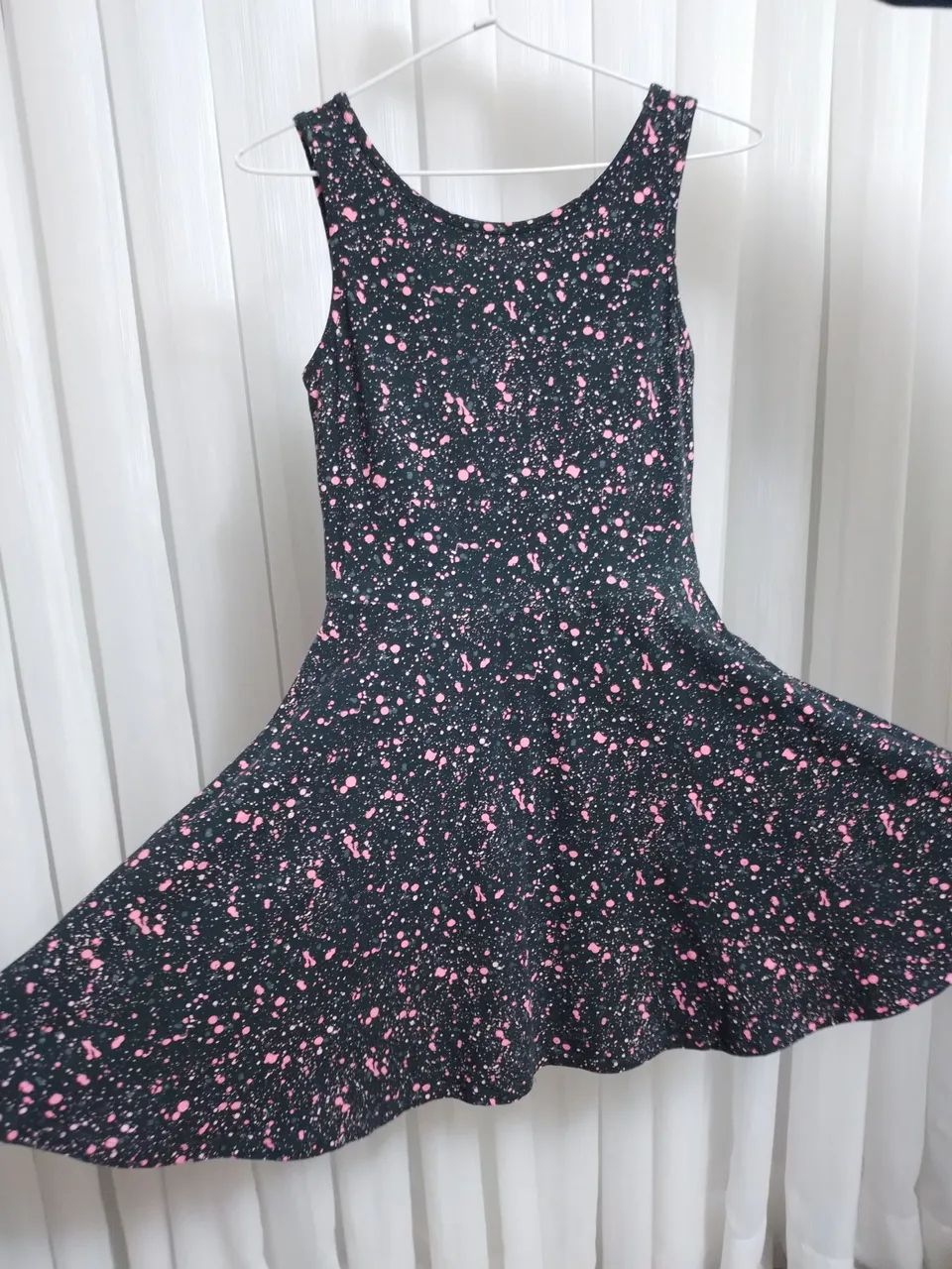 Vestido Infantil Estampado com Salpicos Rosa - Foto 3