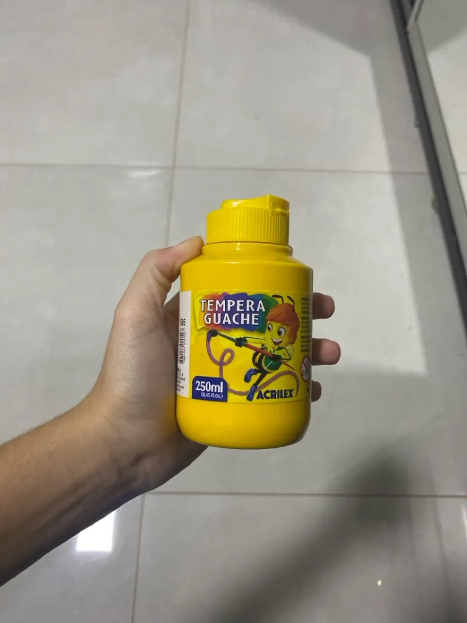 Tinta Guache Acrilex Amarela 250ml