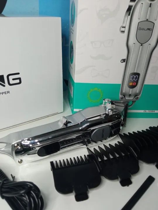 Máquina de cortar cabelo sem fio profissional - Foto 2